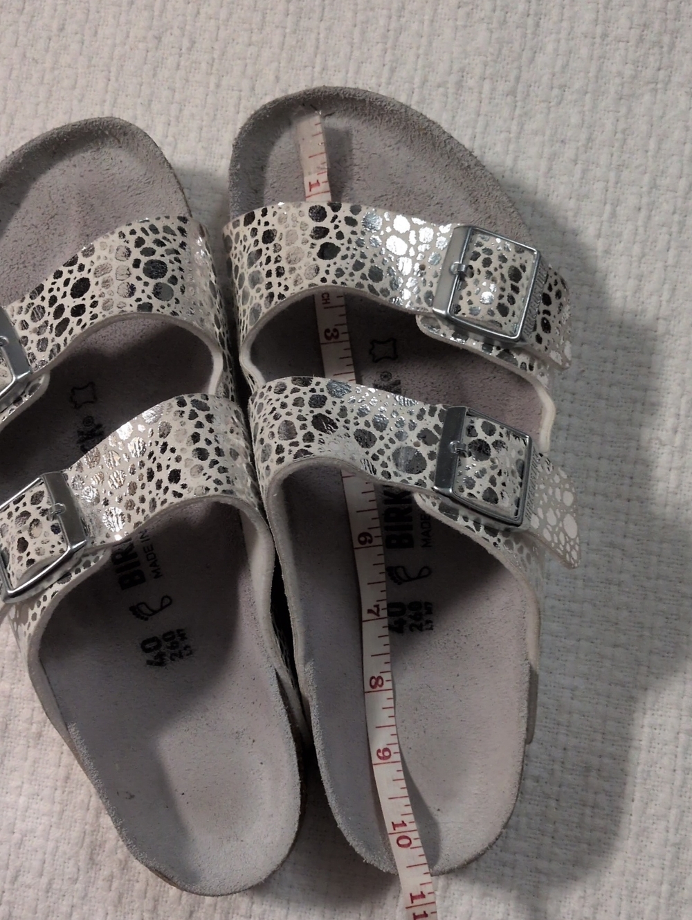 Birkenstock Kids Silver Two-Strap Sandals - Picture 6 of 7